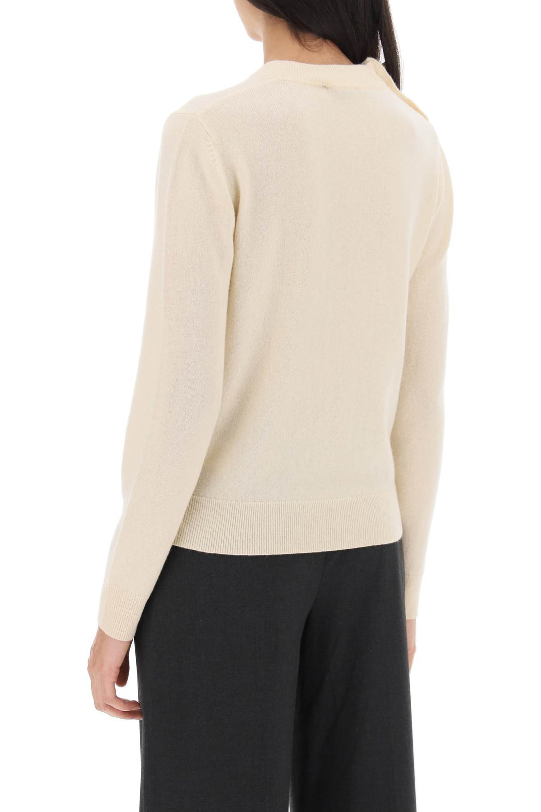 Sweater With Ganni Butterfly Buttons - Ganni - Women