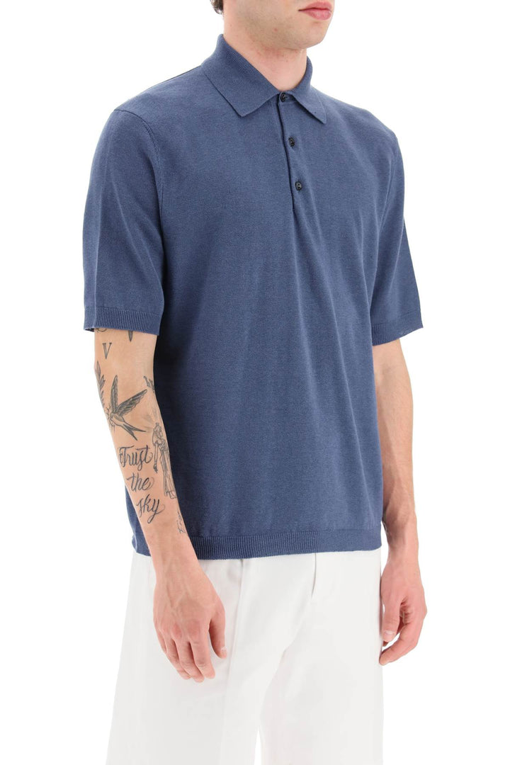 Linen And Cotton Jersey Polo - Agnona - Men