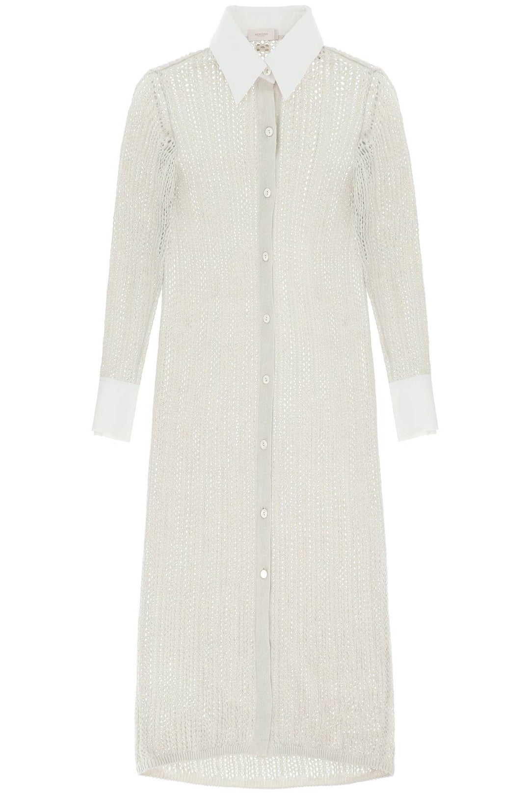 Linen, Cashmere And Silk Knit Shirt Dress - Agnona - Women