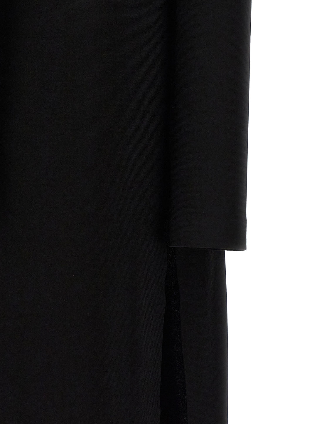 Long U-Neck Dress Dresses Black