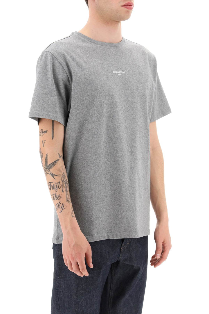 Crew Neck T Shirt With Logo Detail - Maison Kitsune - Men