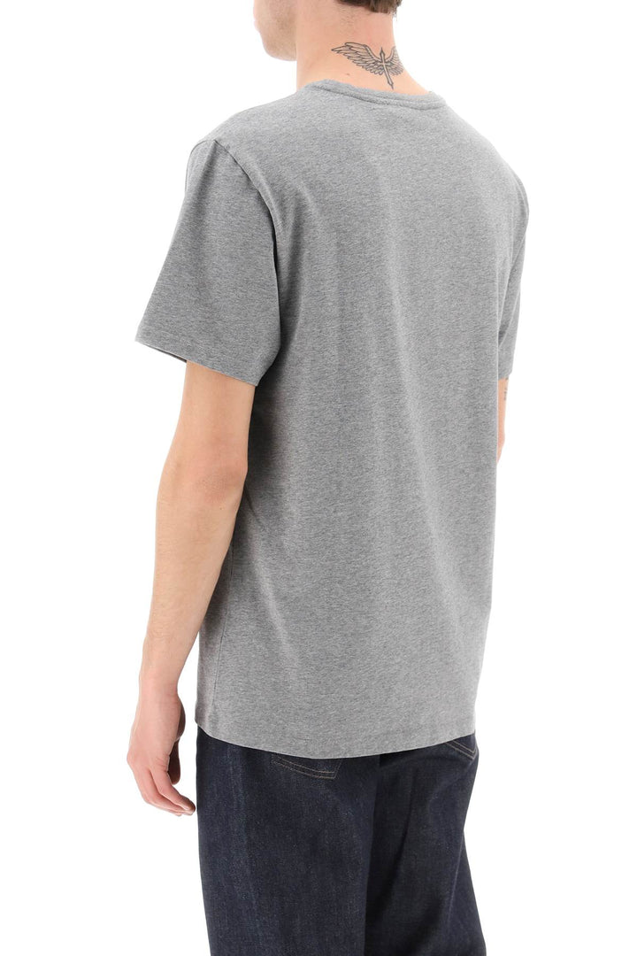 Crew Neck T Shirt With Logo Detail - Maison Kitsune - Men