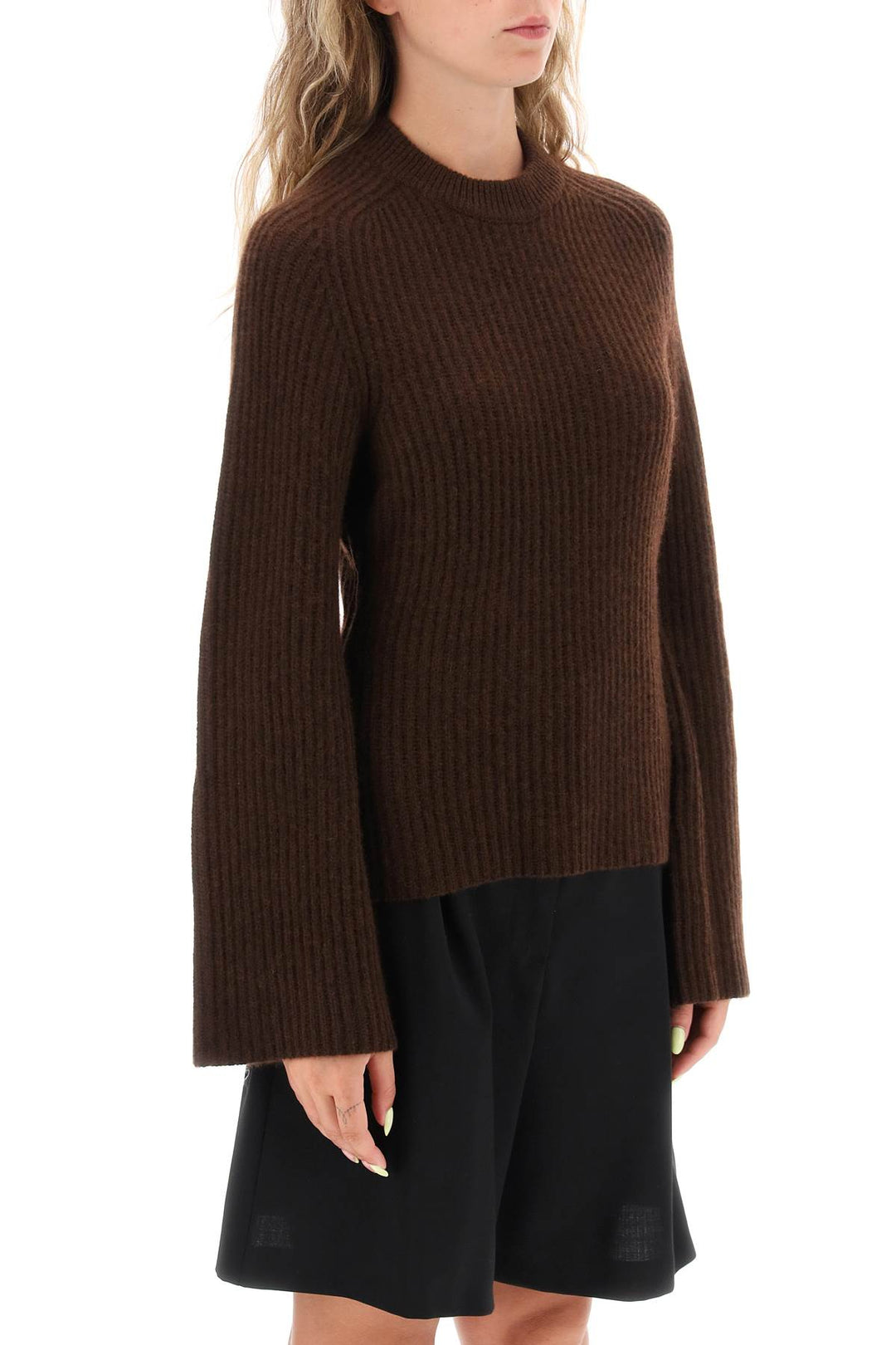 'Kota' Cashmere Sweater With Bell Sleeves - Loulou Studio - Women