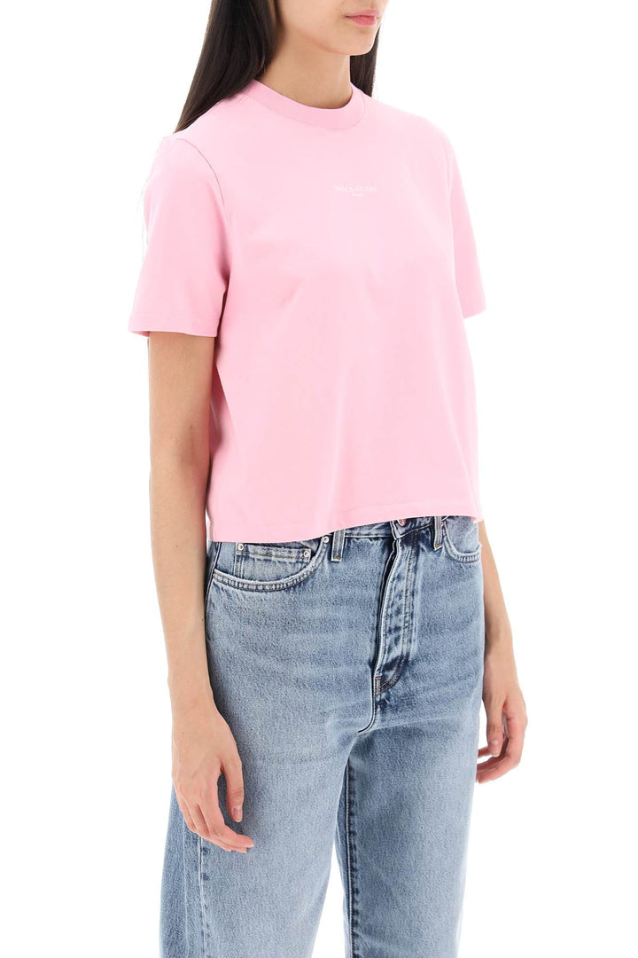 Boxy T Shirt With Logo Detail - Maison Kitsune - Women