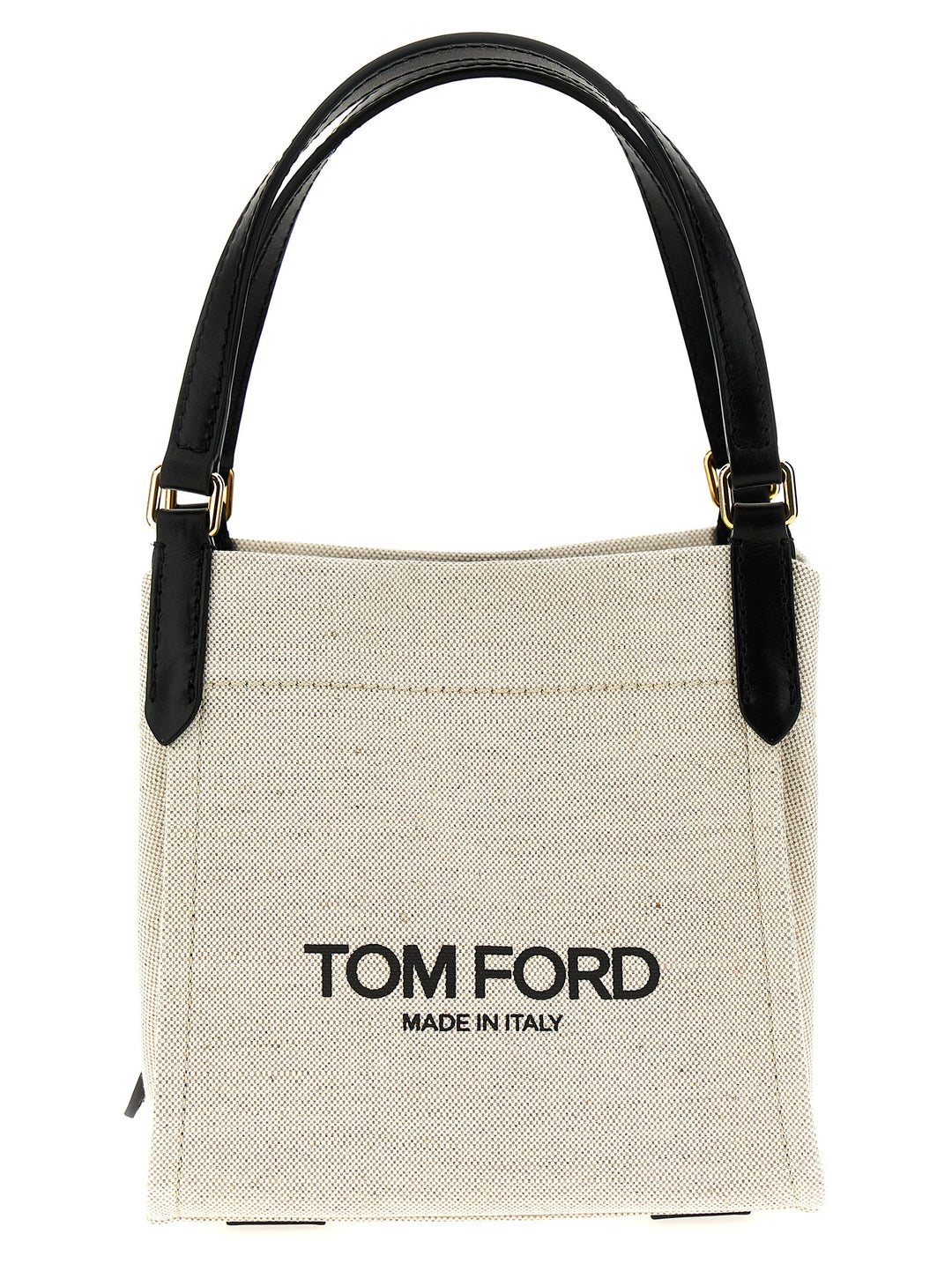 Logo Canvas Handbag Hand Bags White/Black