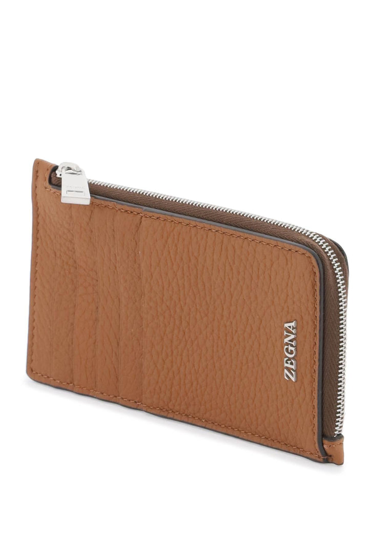 Grained Leather 10cc Card Holder - Zegna - Men