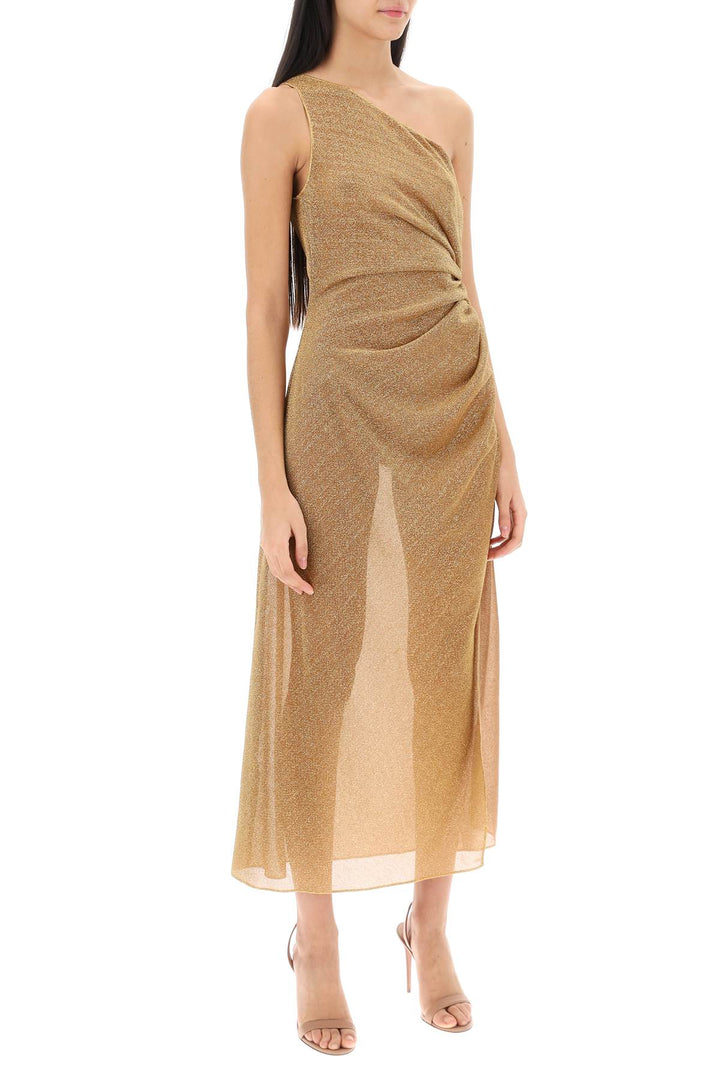 One Shoulder Dress In Lurex Knit - Oséree - Women