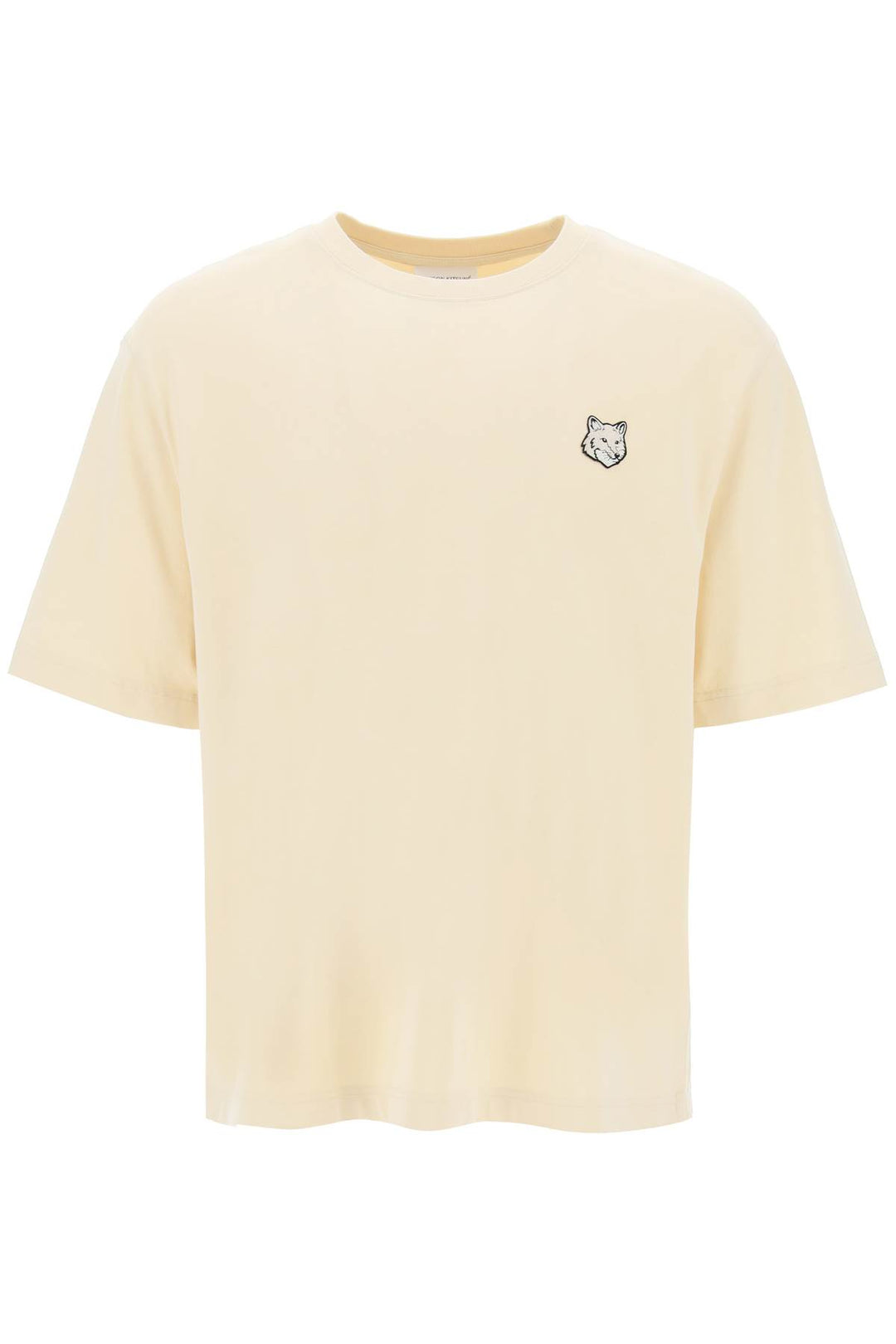 T Shirt Con Patch Bold Fox Head - Maison Kitsune - Men