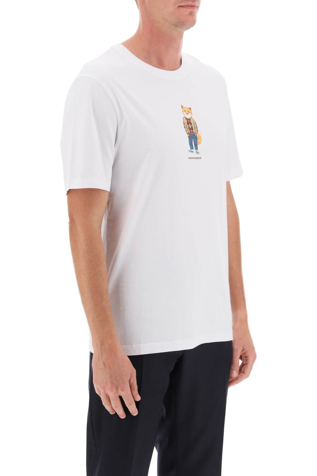 Dressed Fox Crew Neck T Shirt - Maison Kitsune - Men