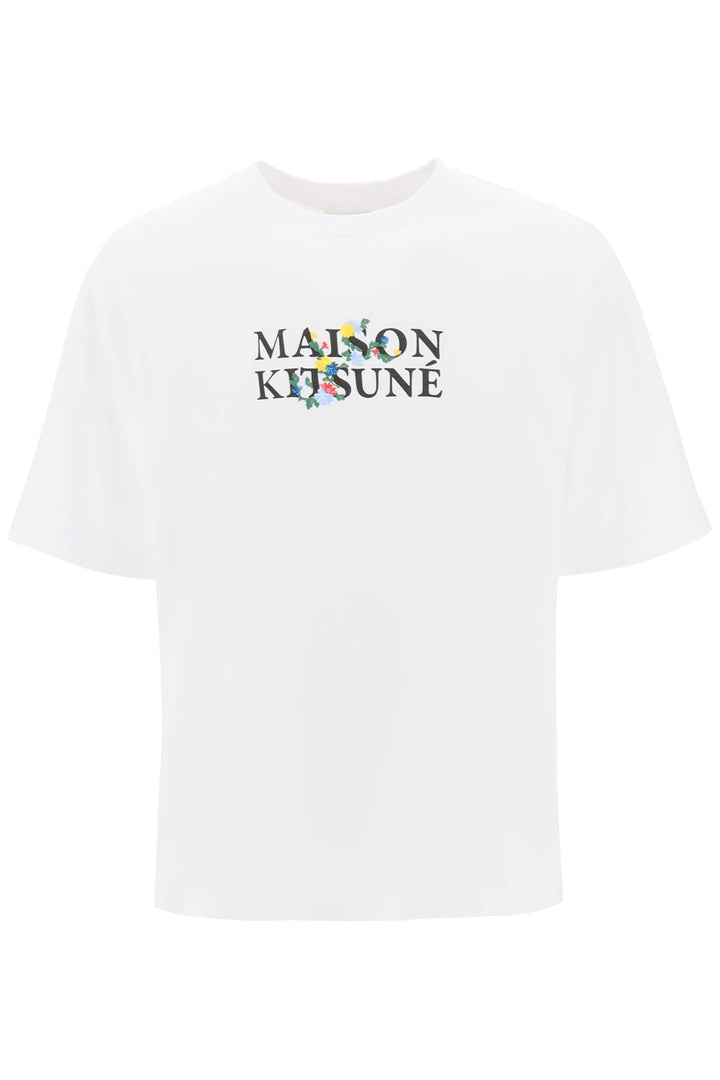 Flowers Logo Oversized T Shirt - Maison Kitsune - Men