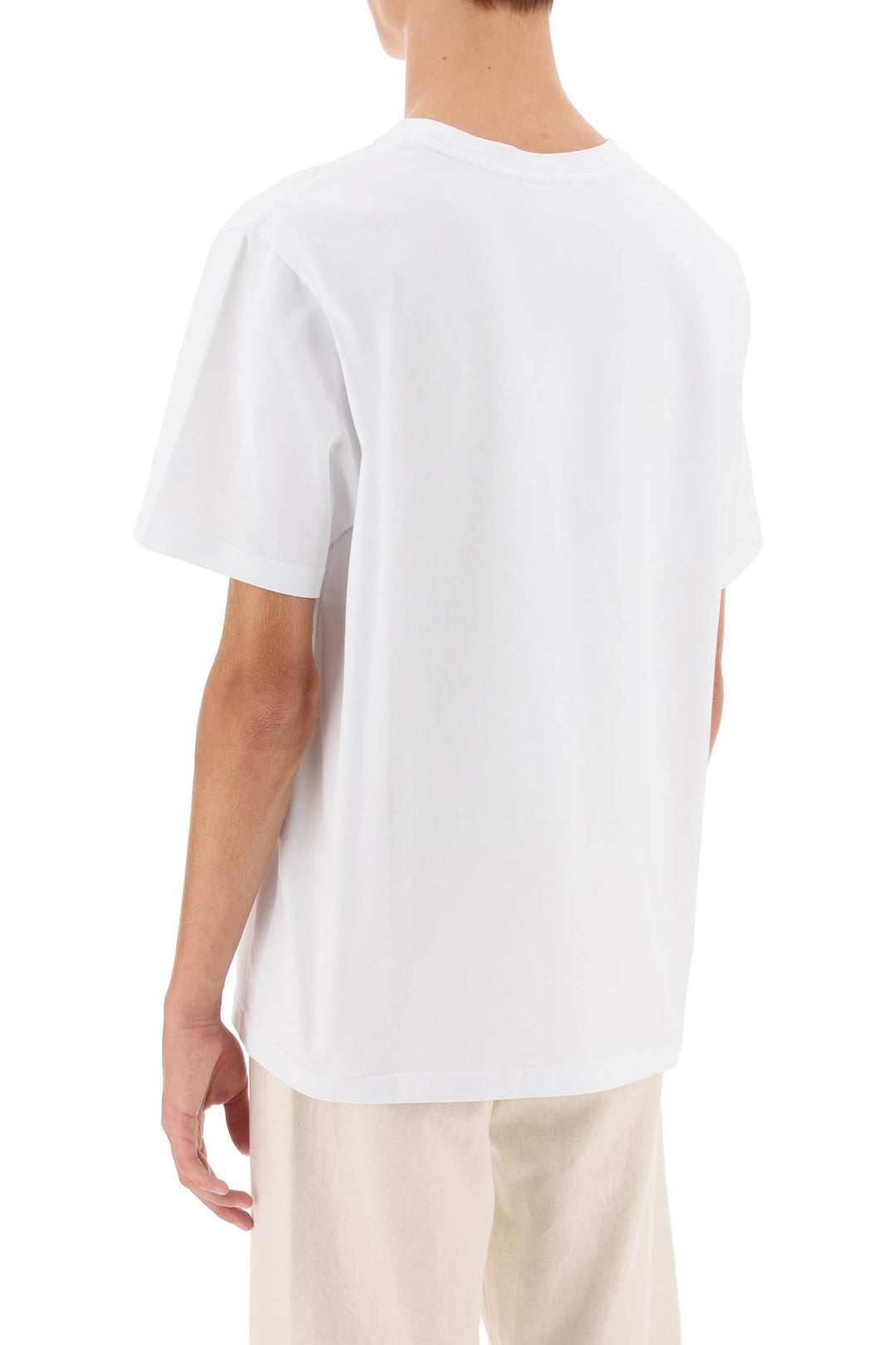 College Fox Embroidered T Shirt - Maison Kitsune - Men