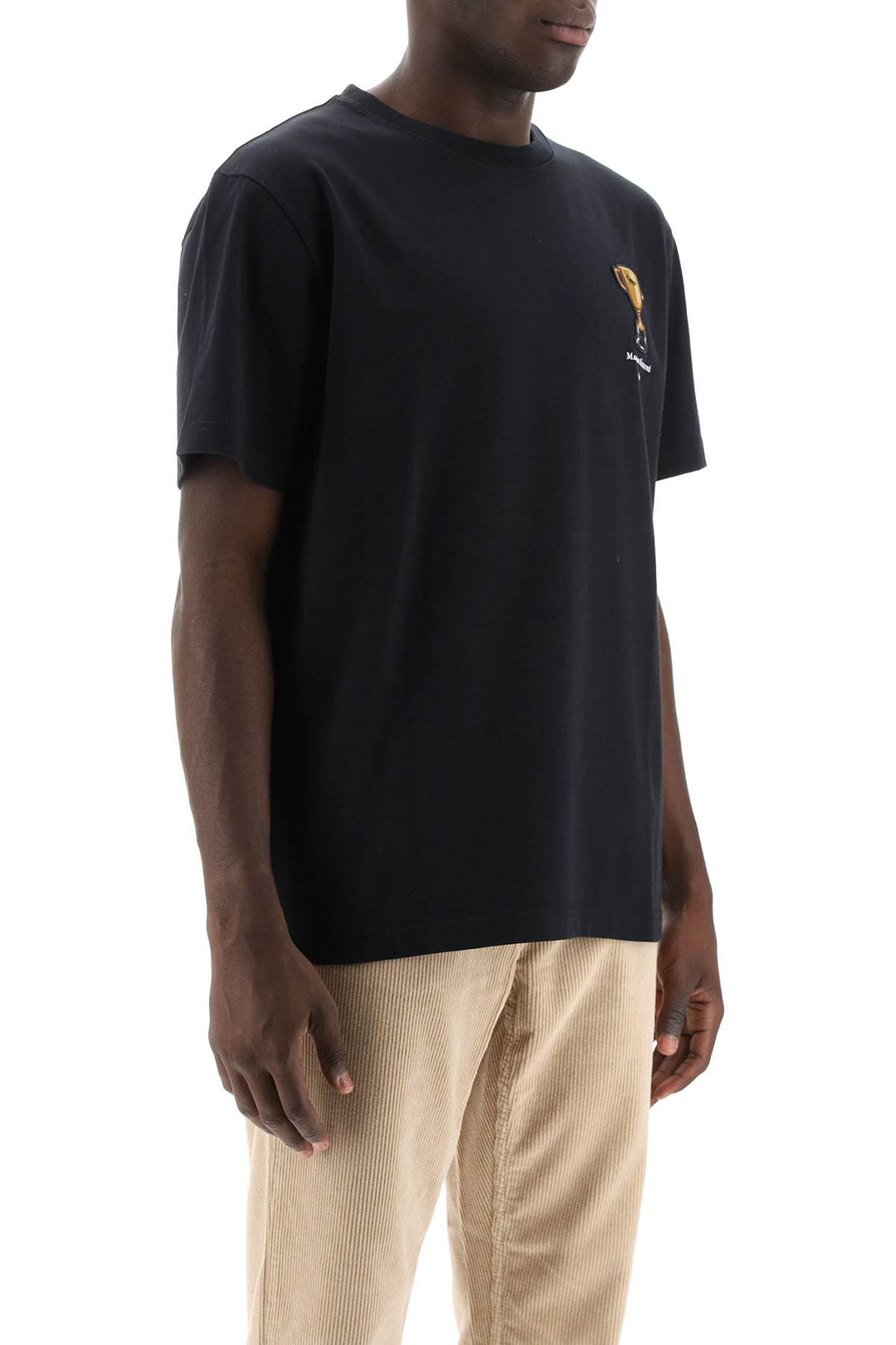 T Shirt With Trophy Embroidery - Maison Kitsune - Men