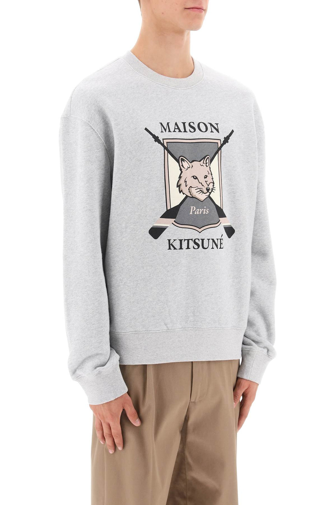 College Fox Print Sweatshirt - Maison Kitsune - Men