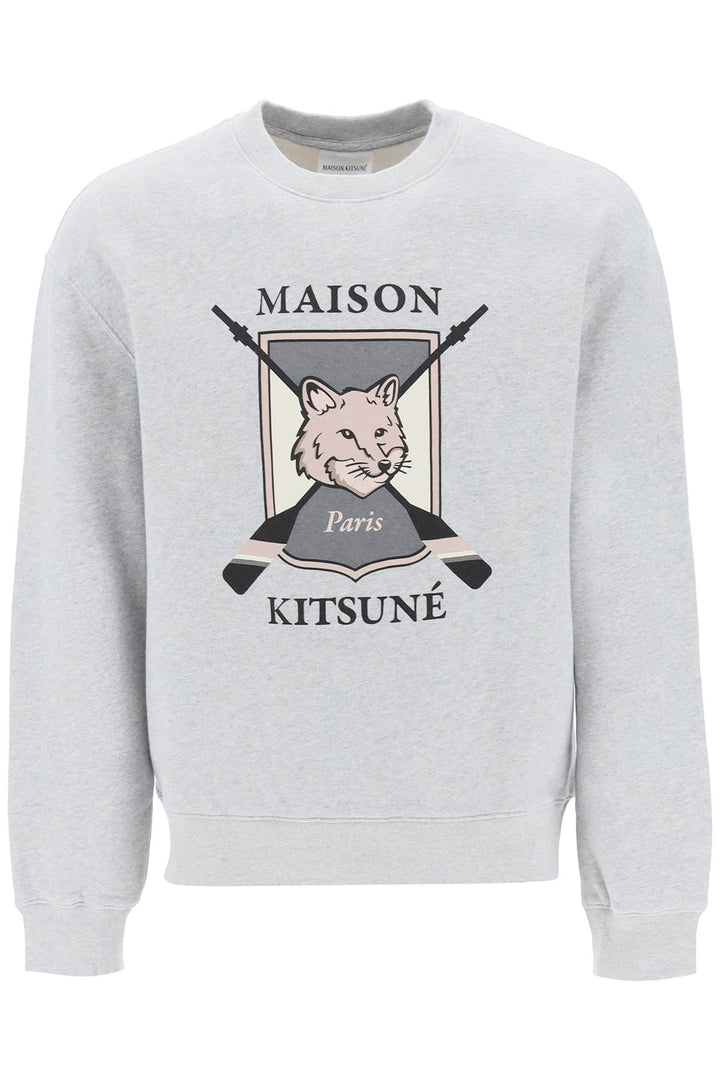 College Fox Print Sweatshirt - Maison Kitsune - Men