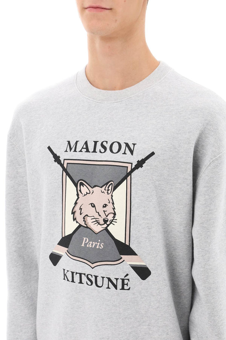 College Fox Print Sweatshirt - Maison Kitsune - Men