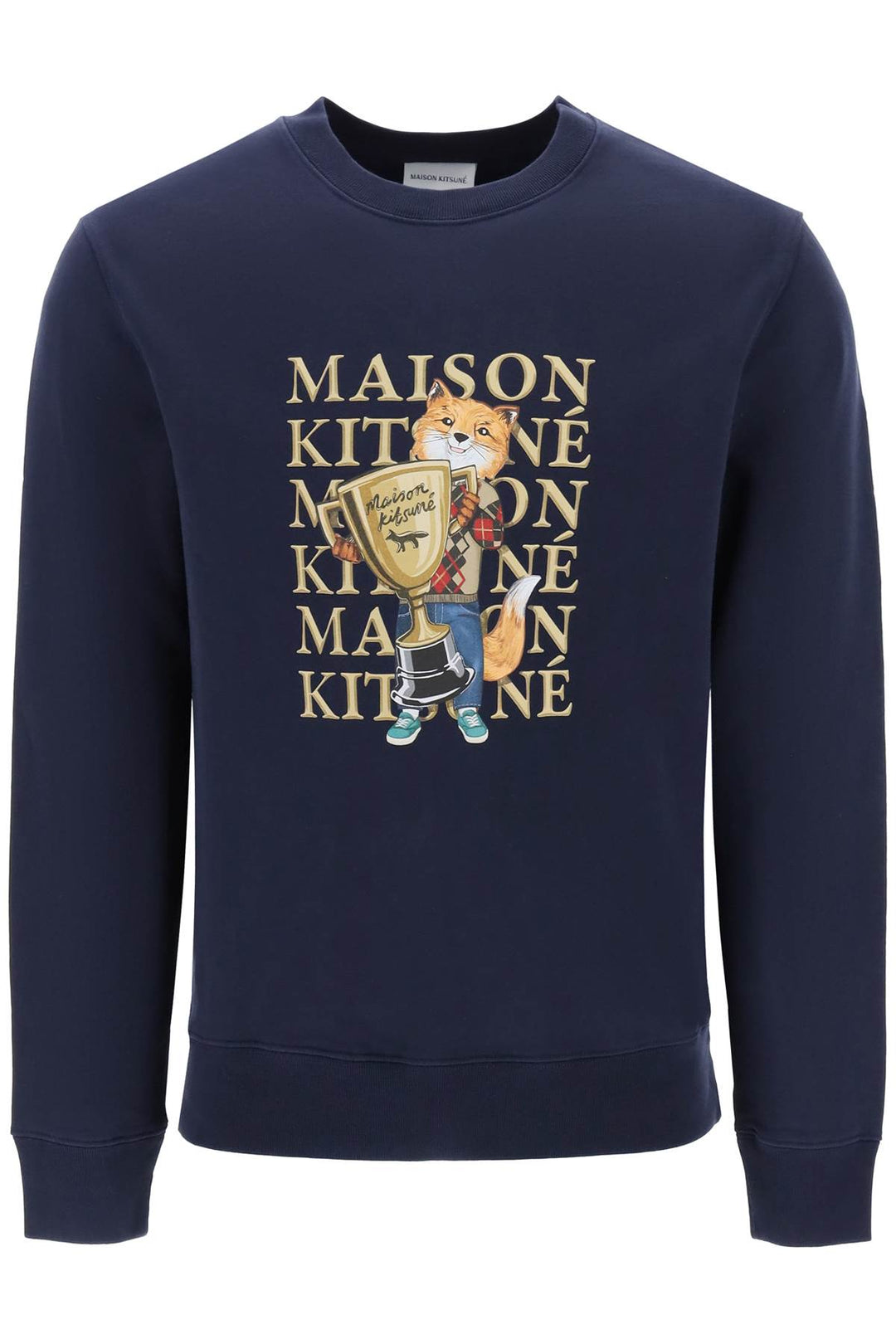 Fox Champion Crew Neck Sweatshirt - Maison Kitsune - Men