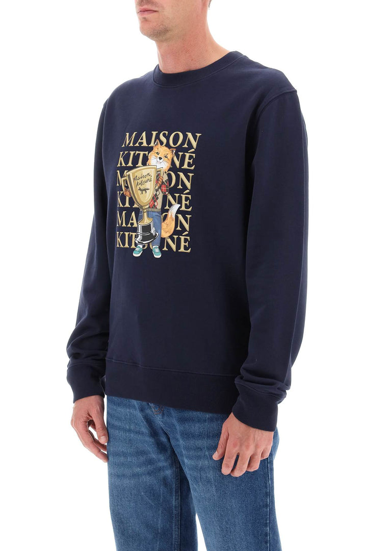 Fox Champion Crew Neck Sweatshirt - Maison Kitsune - Men