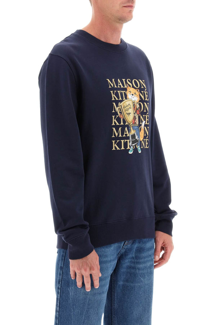 Fox Champion Crew Neck Sweatshirt - Maison Kitsune - Men