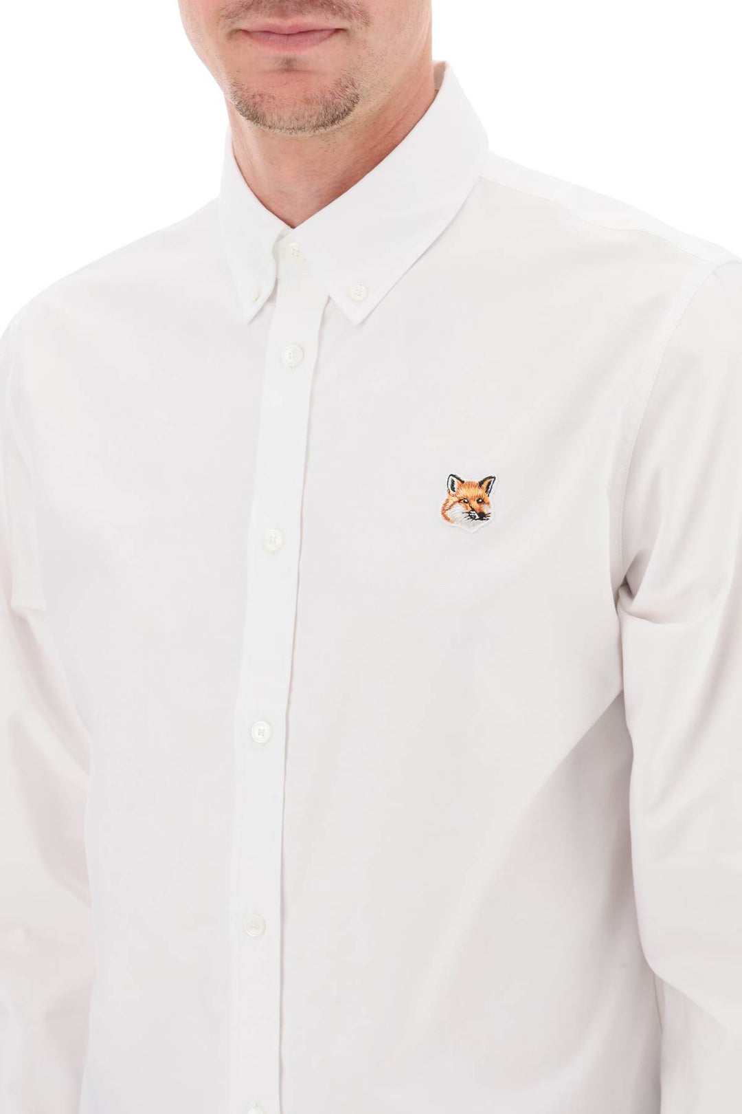 Fox Head Button Down Shirt - Maison Kitsune - Men