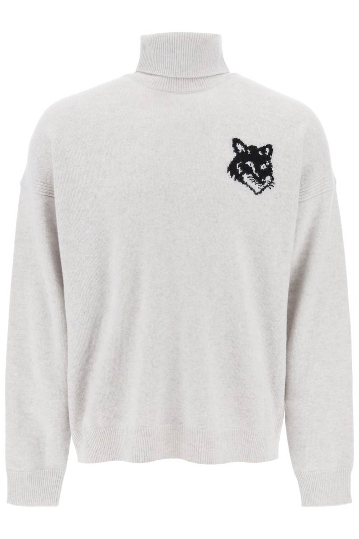 Fox Head Inlay Turtleneck Sweater - Maison Kitsune - Men