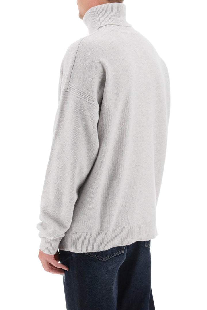 Fox Head Inlay Turtleneck Sweater - Maison Kitsune - Men