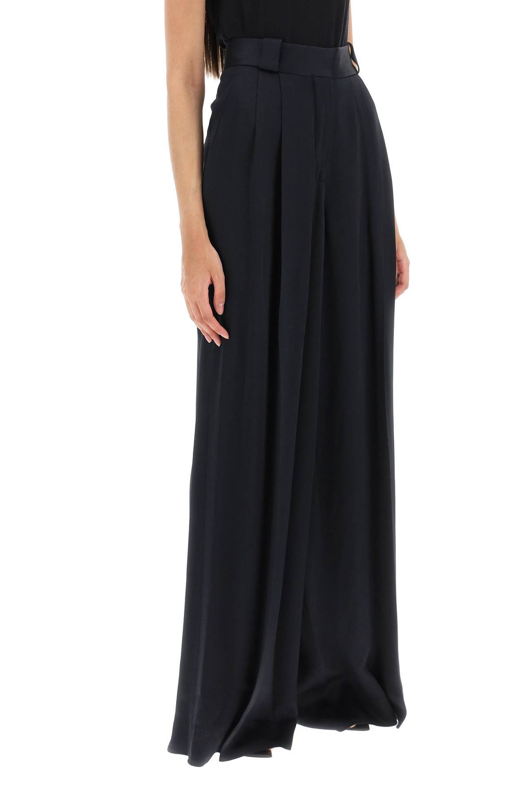 'Husi' Wide Leg Satin Pants - Blazé Milano - Women