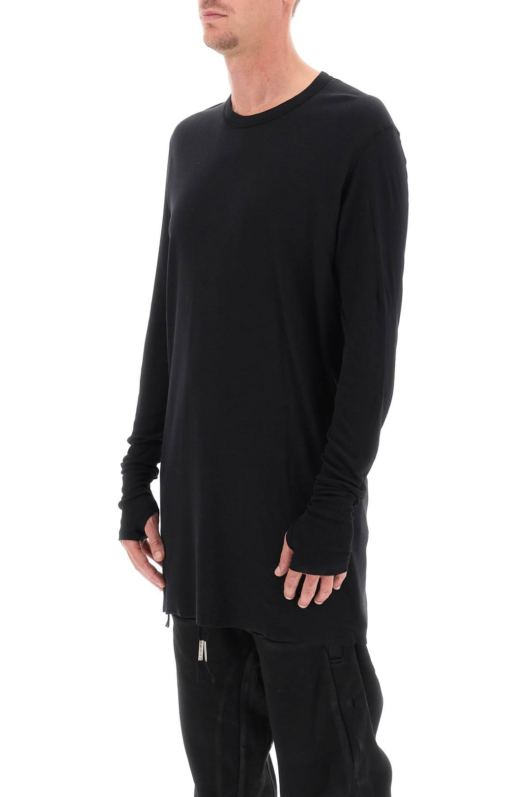 Long Sleeve Cotton Rib T Shirt - Boris Bidjan Saberi - Men