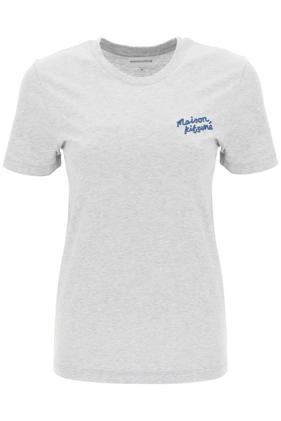 T Shirt With Logo Embroidery - Maison Kitsune - Women