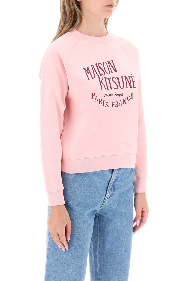 Crew Neck Sweatshirt With Print - Maison Kitsune - Women