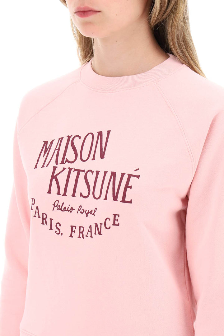 Crew Neck Sweatshirt With Print - Maison Kitsune - Women