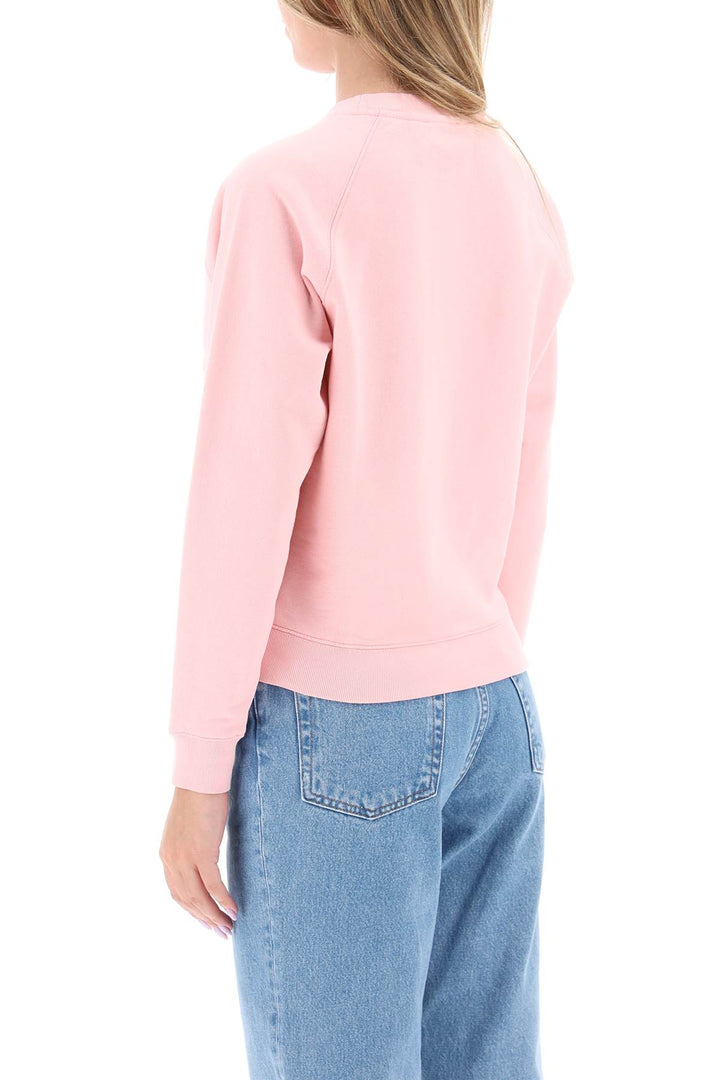 Crew Neck Sweatshirt With Print - Maison Kitsune - Women