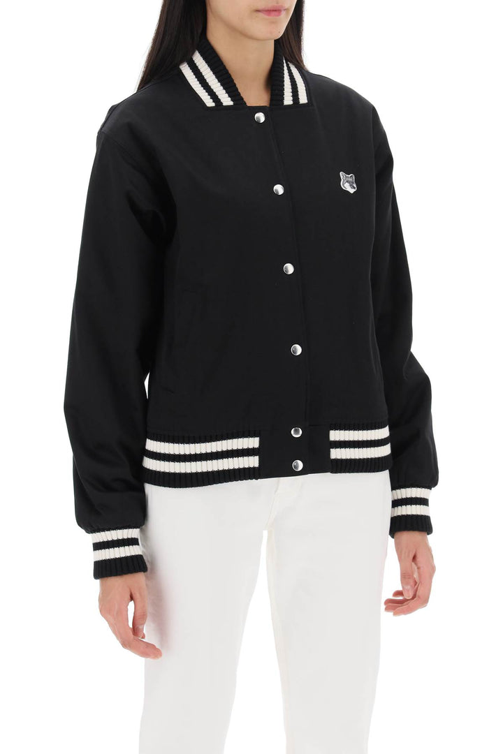 Cotton Satin Bomber Jacket - Maison Kitsune - Women