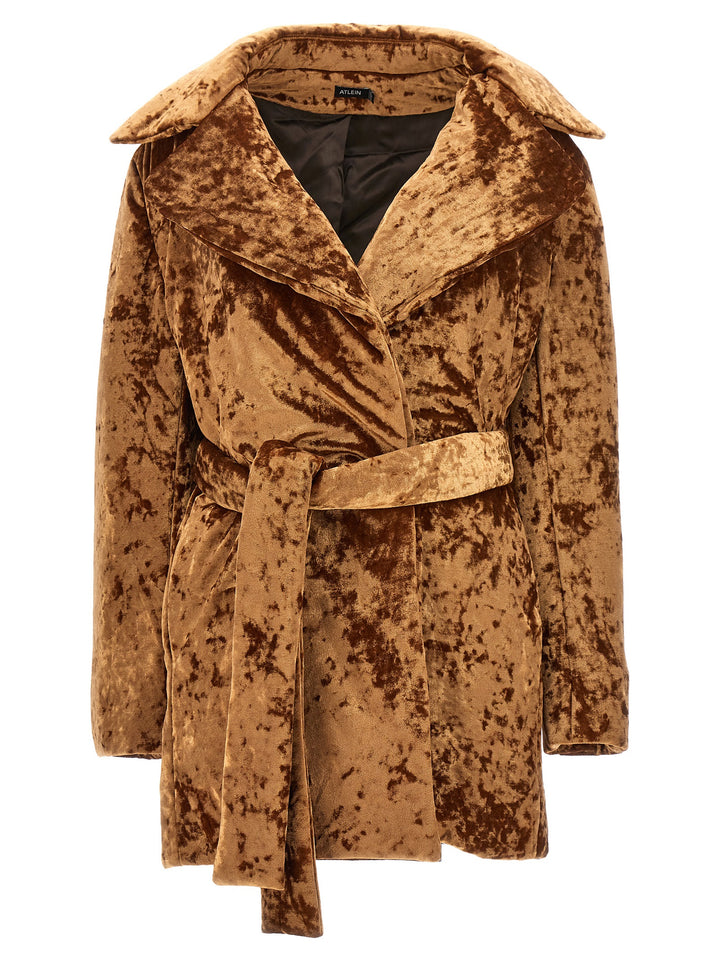 Crushed Velvet Coats, Trench Coats Brown