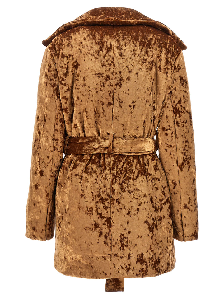 Crushed Velvet Coats, Trench Coats Brown