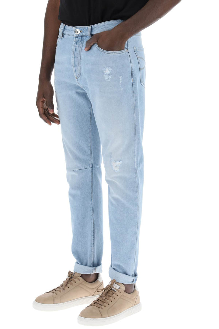 Leisure Fit Jeans With Tapered Cut - Brunello Cucinelli - Men