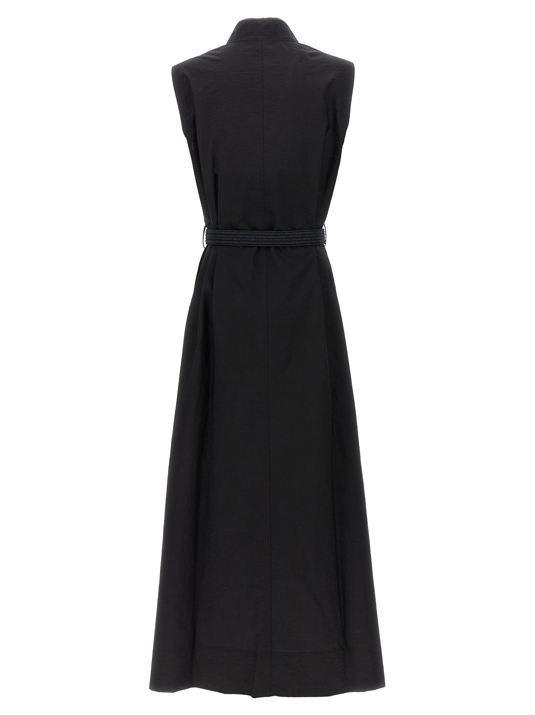 Long Belted Dress Dresses Black