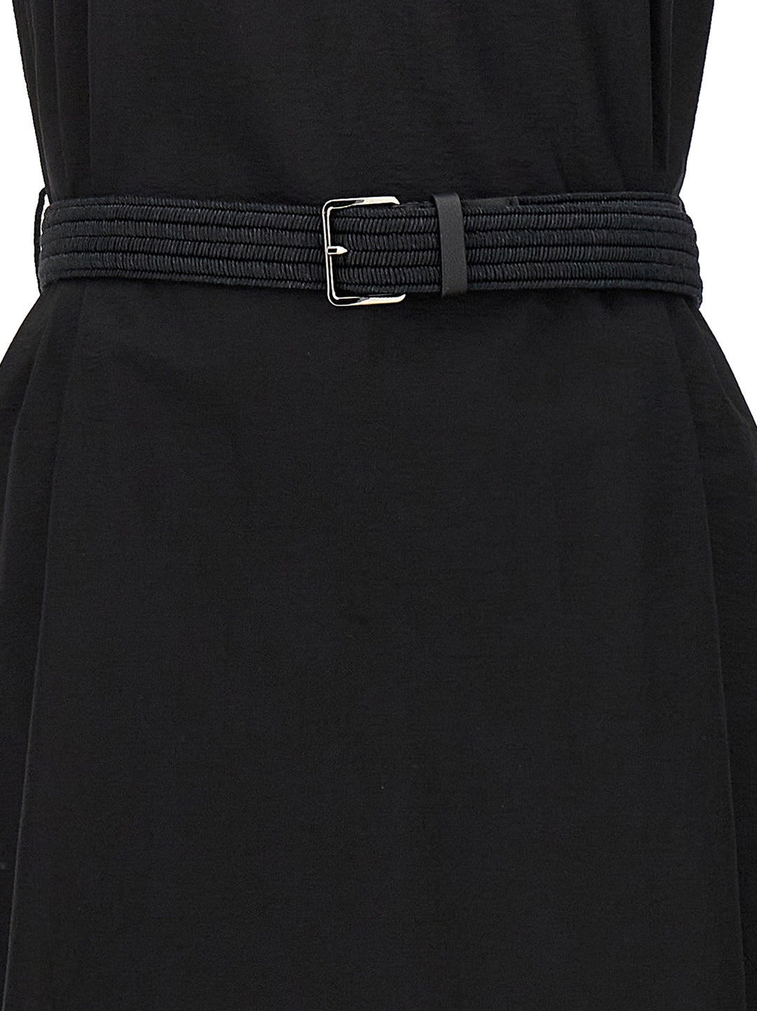 Long Belted Dress Dresses Black