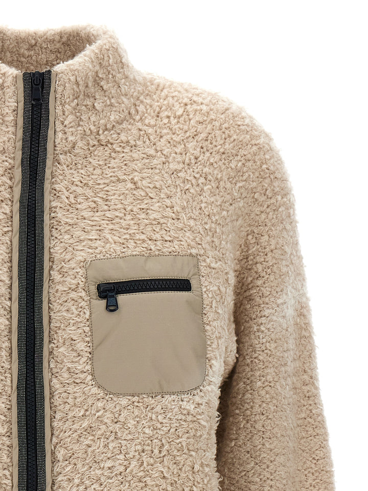 Teddy Cardigan Sweater, Cardigans Beige