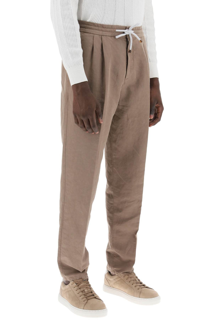 Linen And Cotton Pants - Brunello Cucinelli - Men