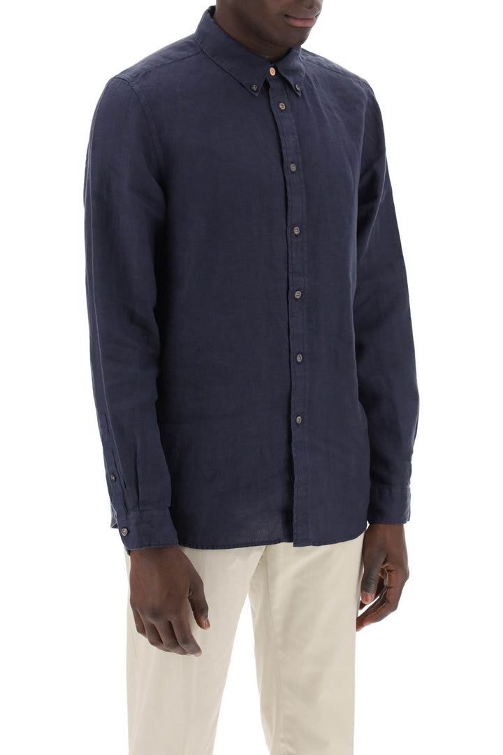 Camicia Button Down In Lino - Ps Paul Smith - Men