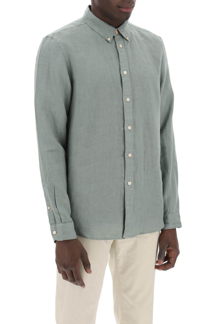 Camicia Button Down In Lino - Ps Paul Smith - Men