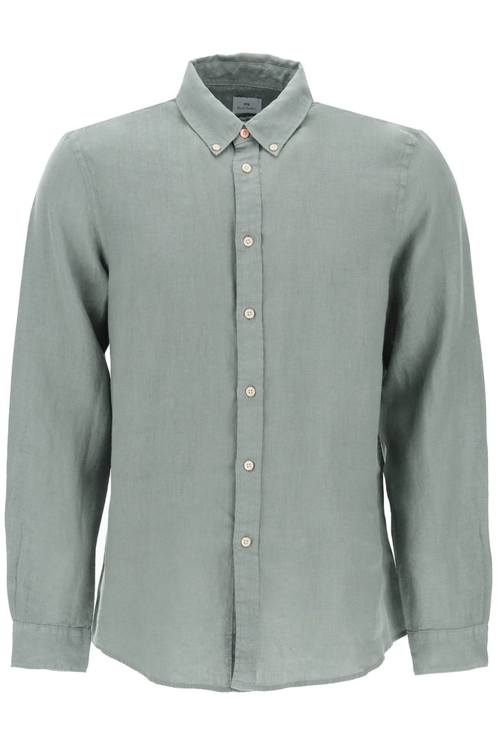 Camicia Button Down In Lino - Ps Paul Smith - Men