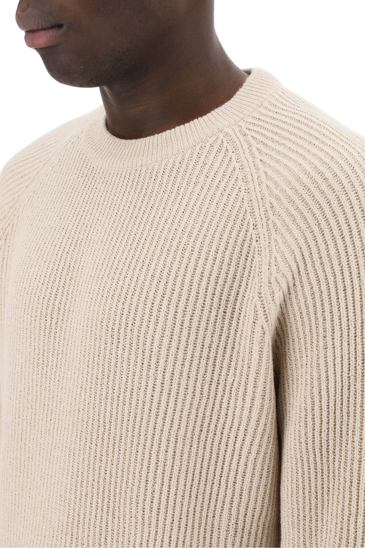 Pullover In Maglia Di Cotone Malfilé Costa Inglese - Brunello Cucinelli - Men