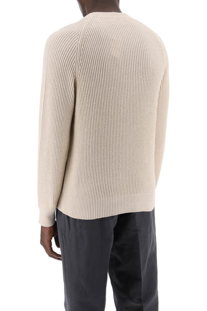 Pullover In Maglia Di Cotone Malfilé Costa Inglese - Brunello Cucinelli - Men