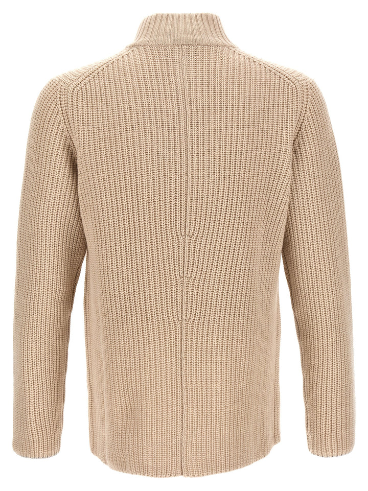 Double-Breasted Cardigan Sweater, Cardigans Beige