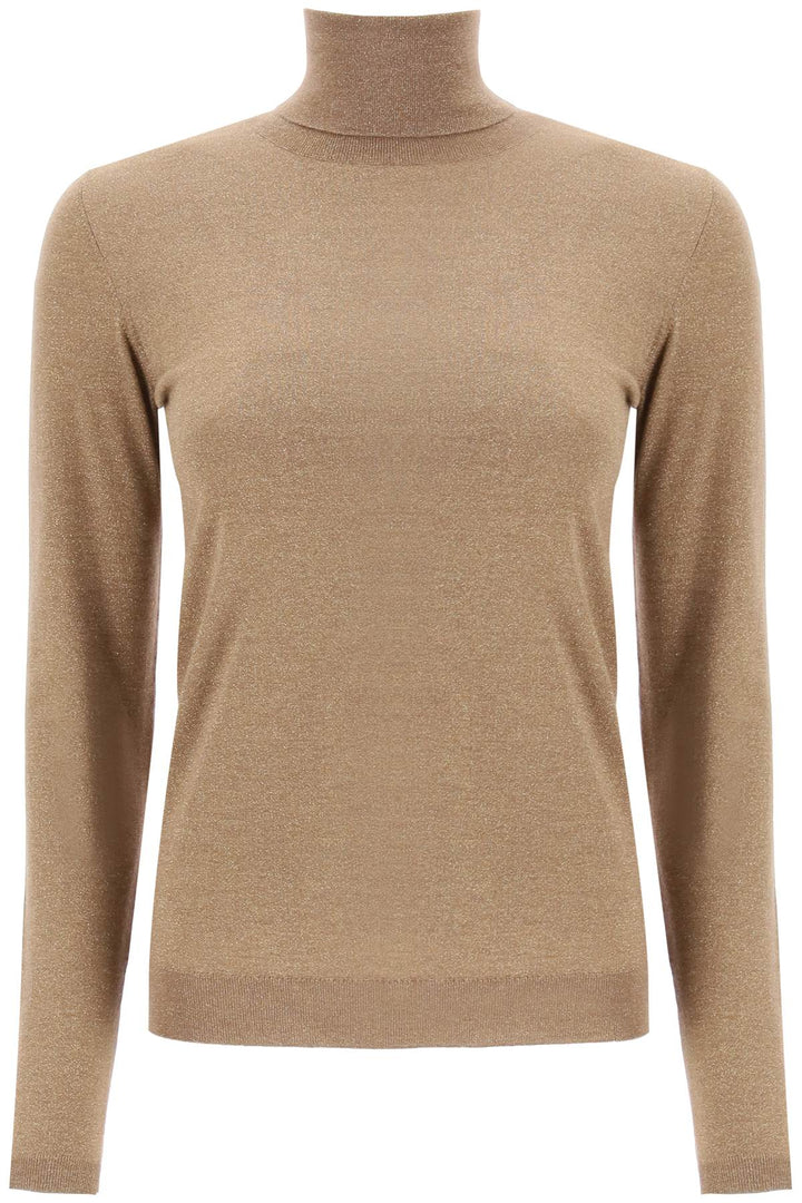 Turtleneck Sweater In Cashmere And Silk Lurex Knit - Brunello Cucinelli - Women