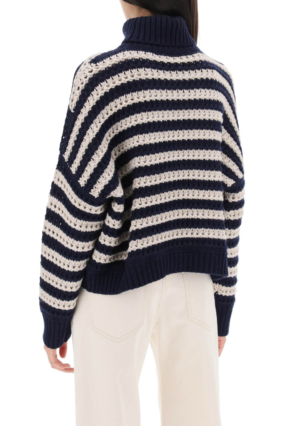 Striped Sweater In Wool And Cashmere - Brunello Cucinelli - Women