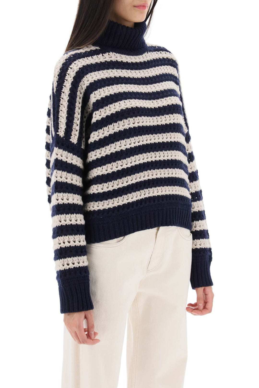 Striped Sweater In Wool And Cashmere - Brunello Cucinelli - Women