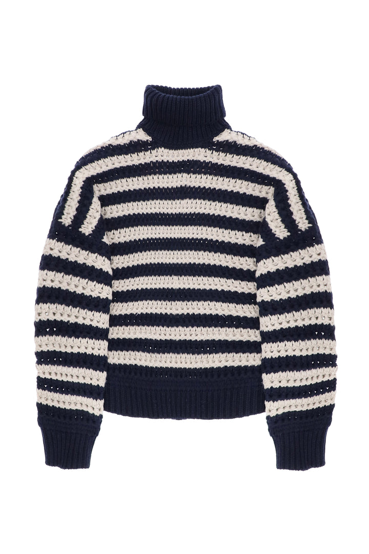 Striped Sweater In Wool And Cashmere - Brunello Cucinelli - Women