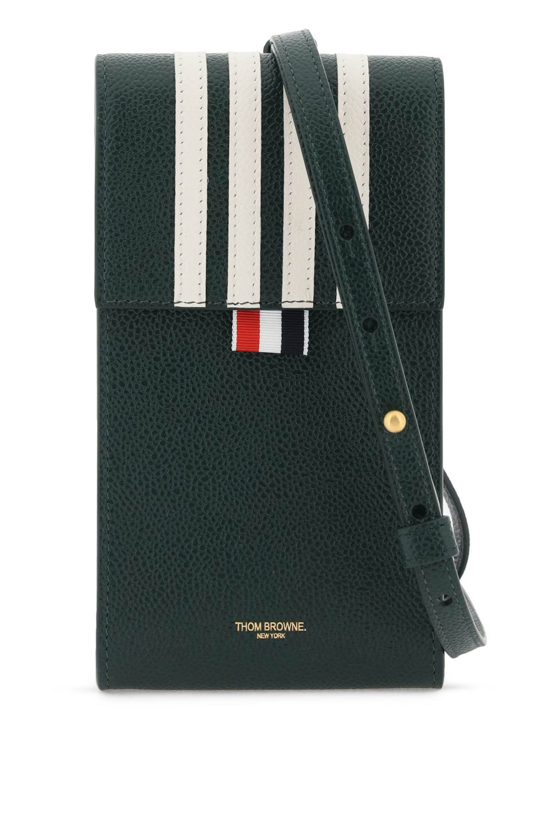 Leather Crossbody Phone Holder - Thom Browne - Men